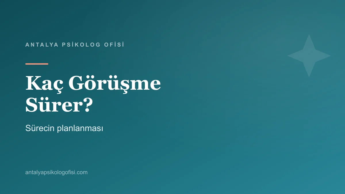 Psikolojik danışmanlık sürecinin planlanması